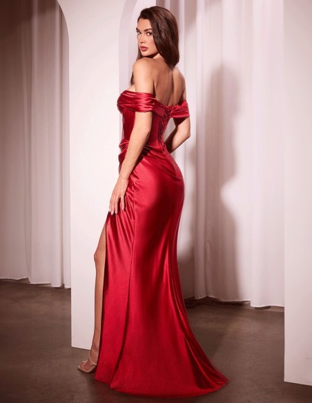 Robe d'invité bodycon à corset en satin