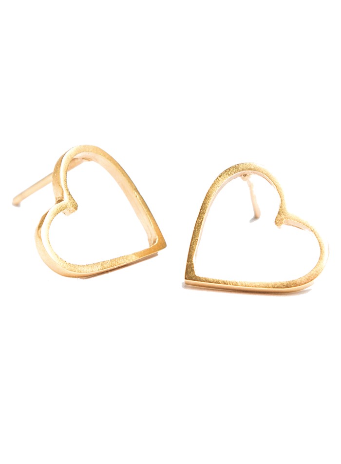 Pendientes en forma de corazón plateados para invitadas