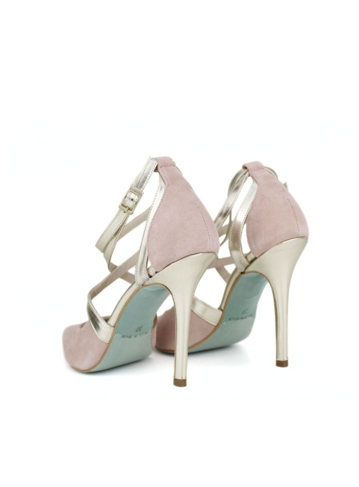 Chaussures à talon haut en daim rose avec...