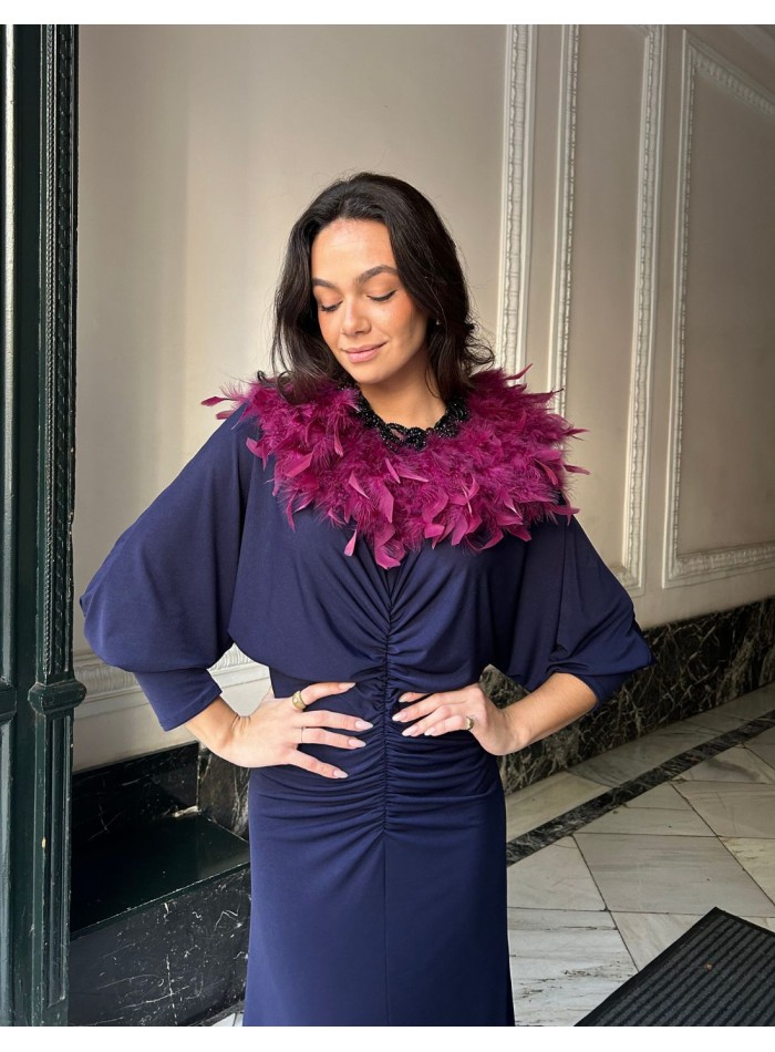 Collier en plumes naturelles