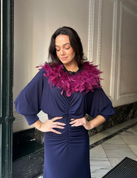 Collier en plumes naturelles