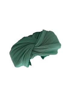 Water green knotted headband