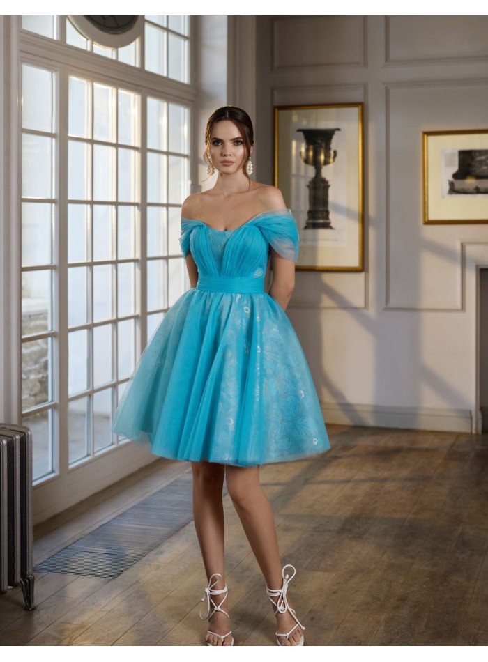 Robe de soirée avec jupe et corsage en tulle