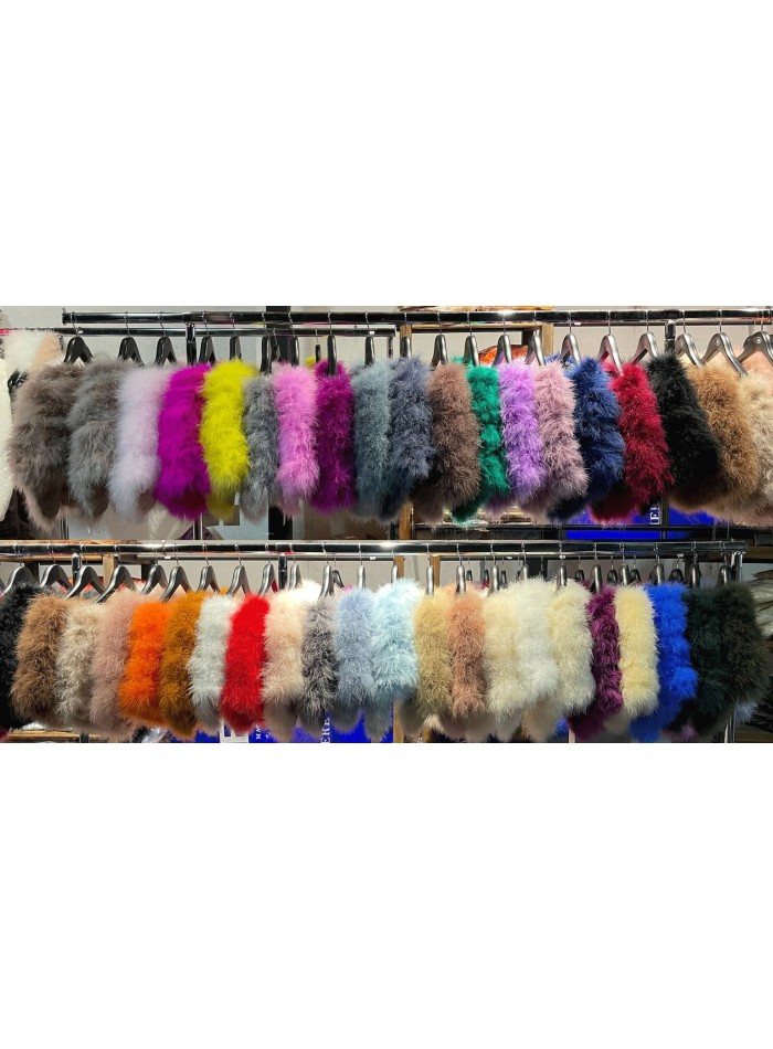 Wrap made of natural ostrich feathers - various...