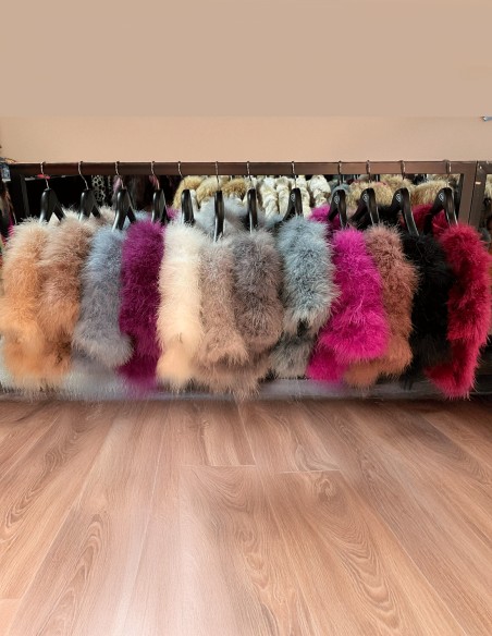 Ostrich feather short jacket