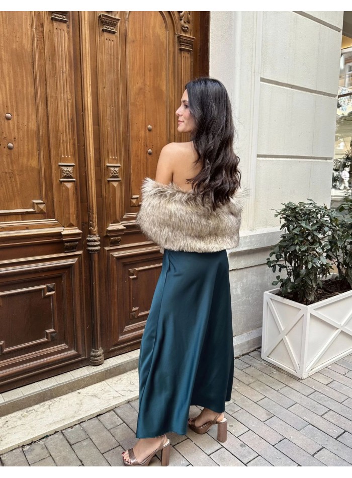 copy of Green satin halter-necked guest top