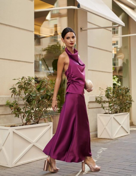 copy of Green satin halter-necked guest top