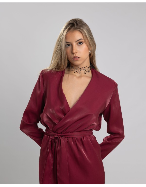 Vestido de fiesta mini con frunce delantero 2