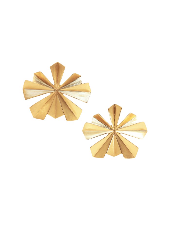 Gold leaf earrings Acus complementos - 1