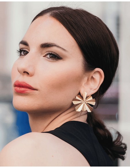 Gold leaf earrings Acus complementos - 2