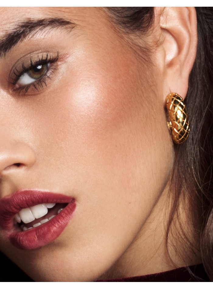 Boucles d'oreilles larges à imprimé crocodile