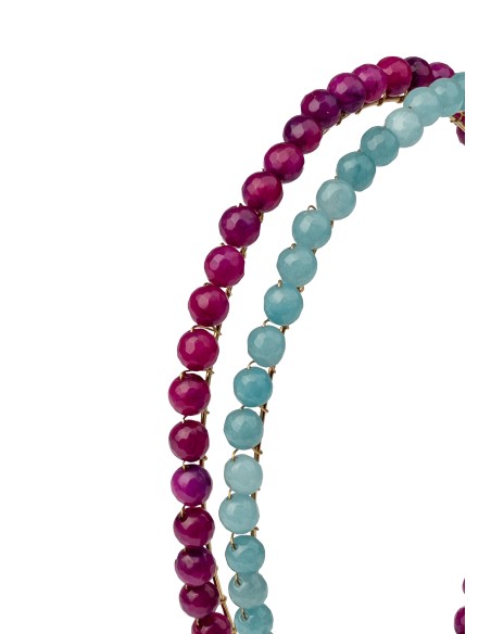 Diadema doble de fiesta con bolitas de ágata