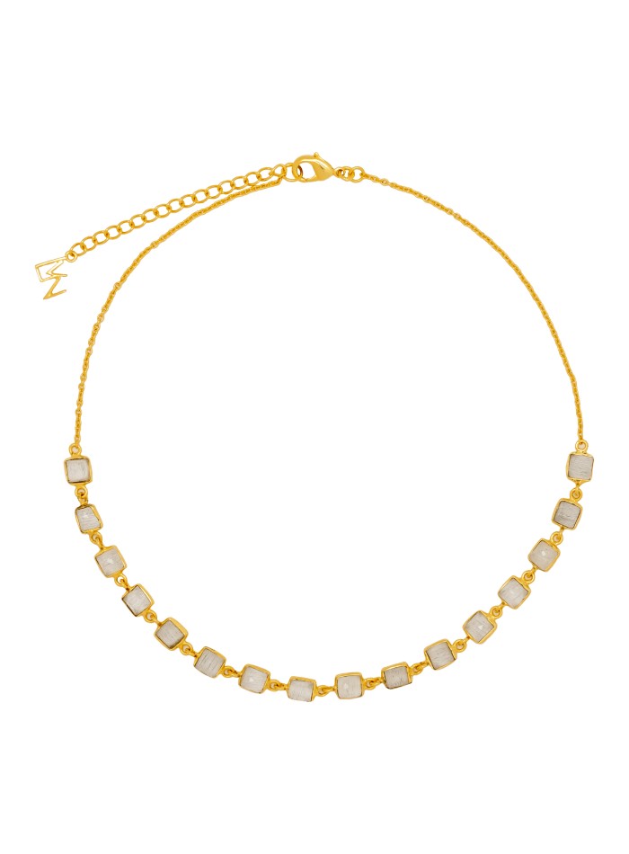 Choker Niagara Blanco y dorado