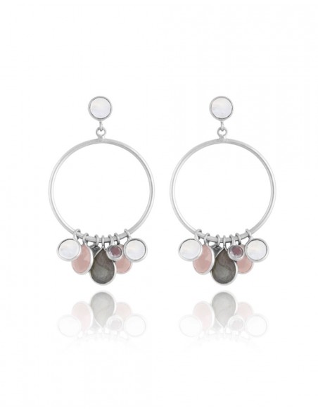 Silver earrings with natural stones - Casablanca Silver by Lavani