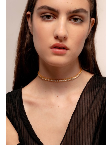 Choker Dorado de Circonitas Riviere