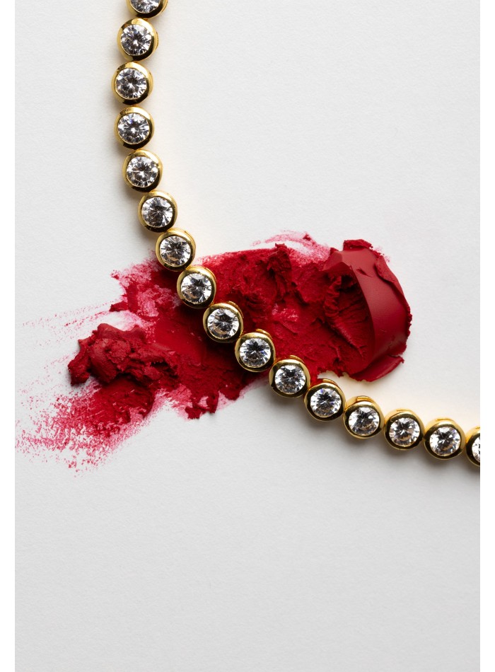 Tour de cou en zirconium plaqué or Riviere