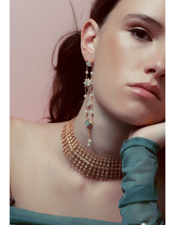 Choker dorado con circonitas 2