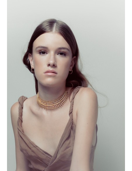 Choker dorado con circonitas Choker dorado con circonitas