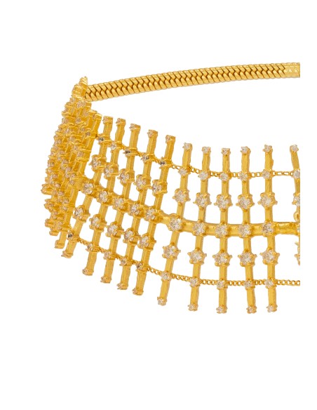 Choker dorado con circonitas Choker dorado con circonitas