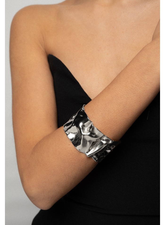 Brazalete ancho plata para invitada