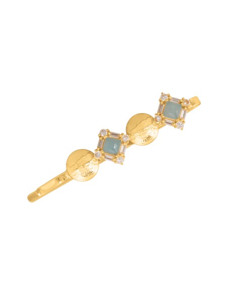 Horquilla dorada con piedras