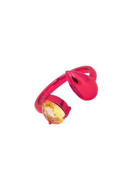 Anillo fucsia con circonita
