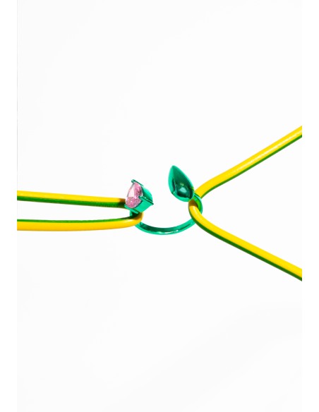 Anillo verde con circonita