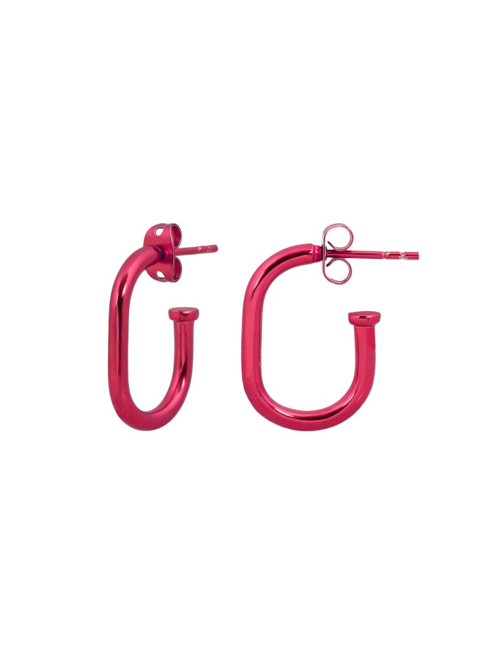 Boucles d'oreilles fuchsia fluorescent