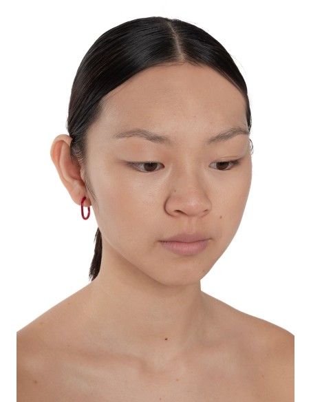 Boucles d'oreilles fuchsia fluorescent