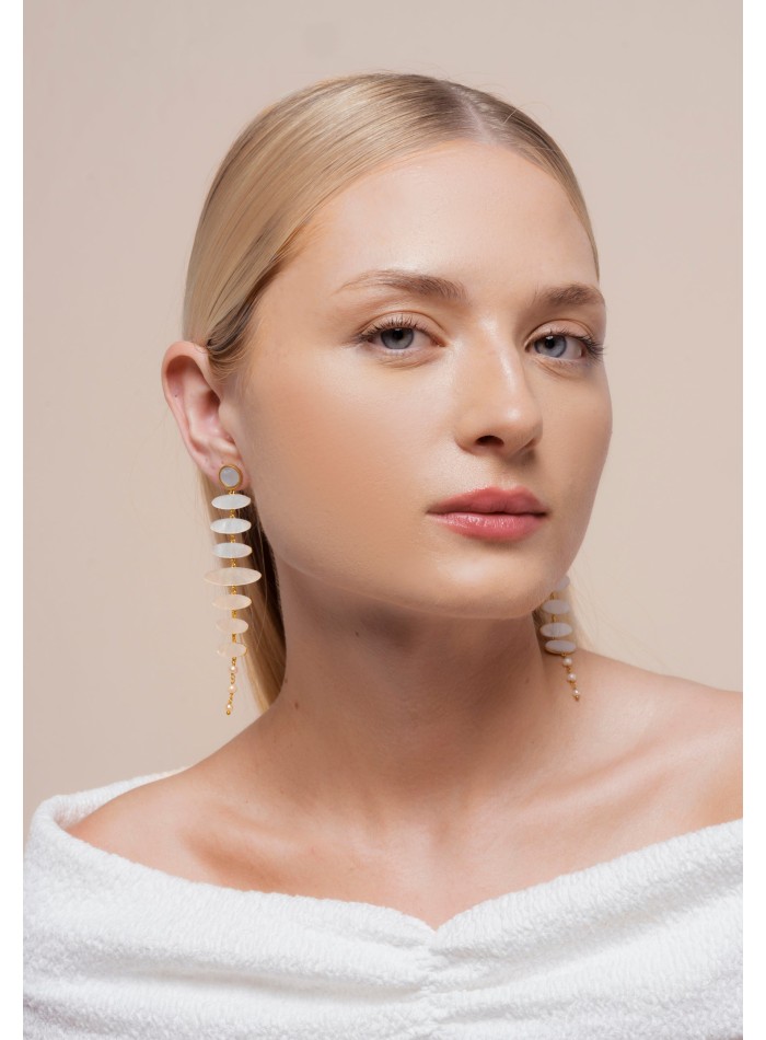 Zenith White Earrings