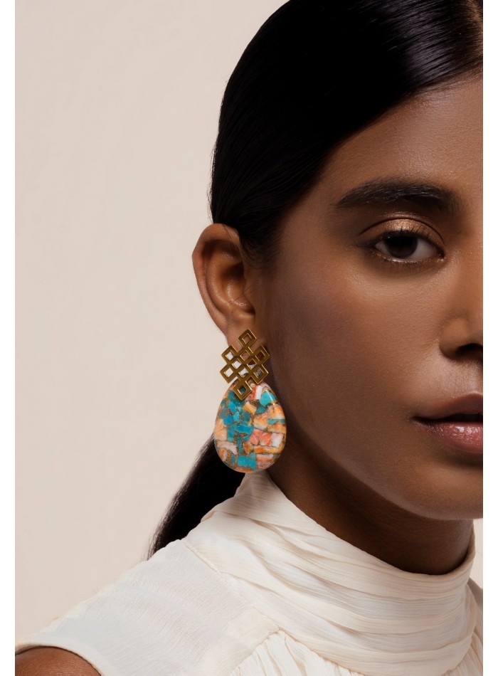 Endless Knot Multicolor Earrings