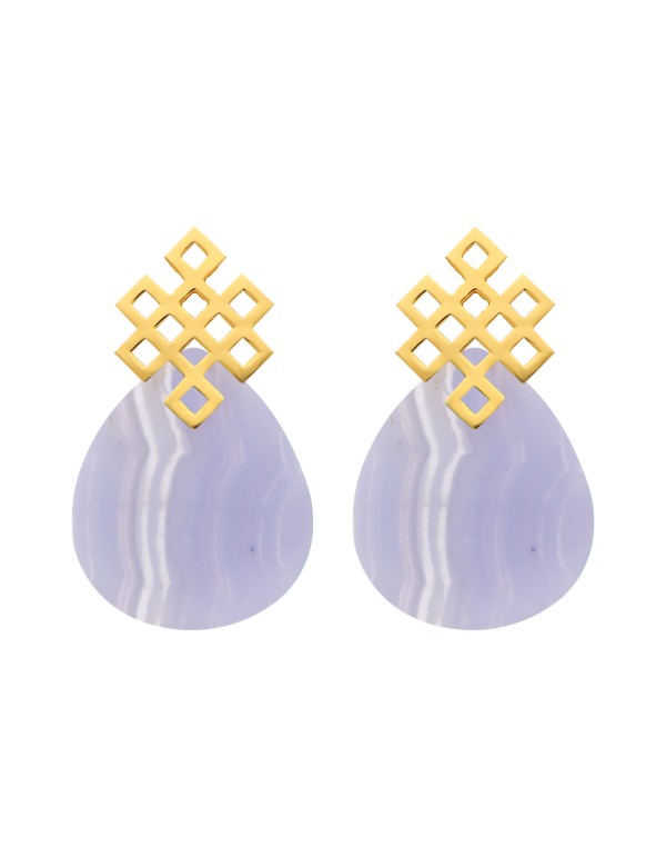 Pendientes Endless Knot Azul