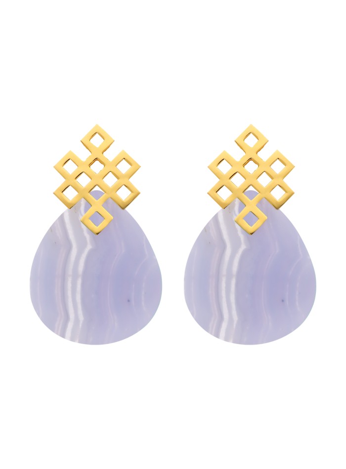 Pendientes Endless Knot Azul