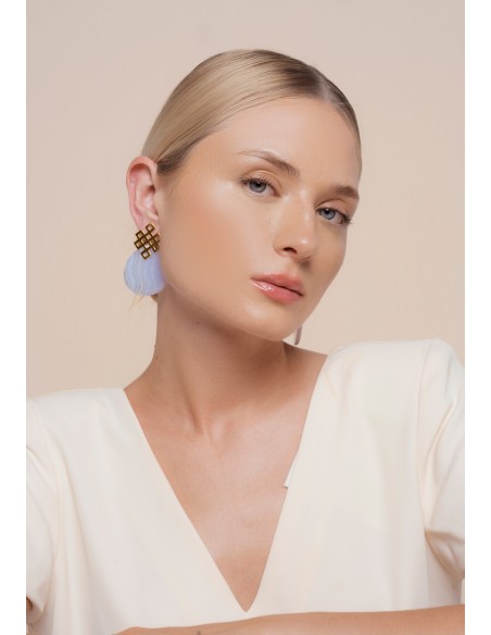 Pendientes Endless Knot Azul