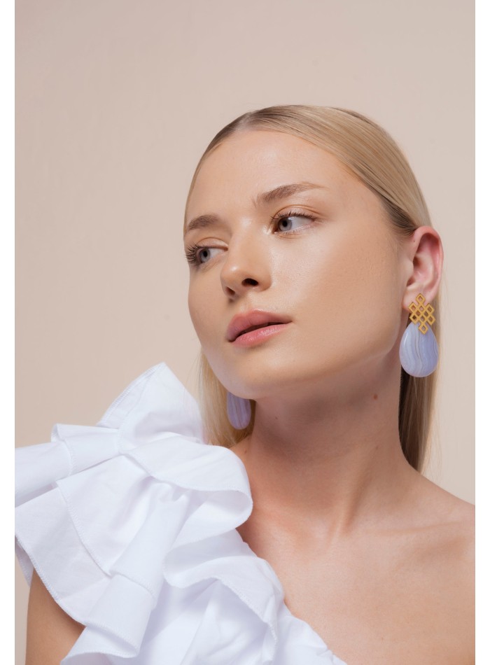 Pendientes Endless Knot Azul