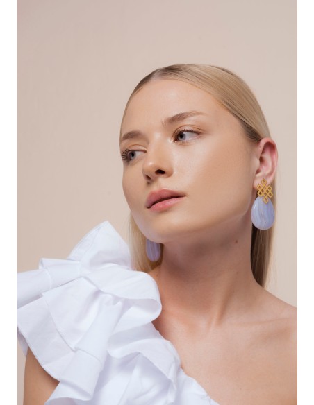 Pendientes Endless Knot Azul