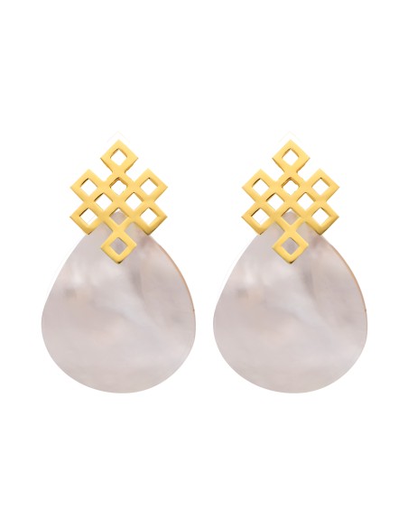 Pendientes Endless Knot Madreperla