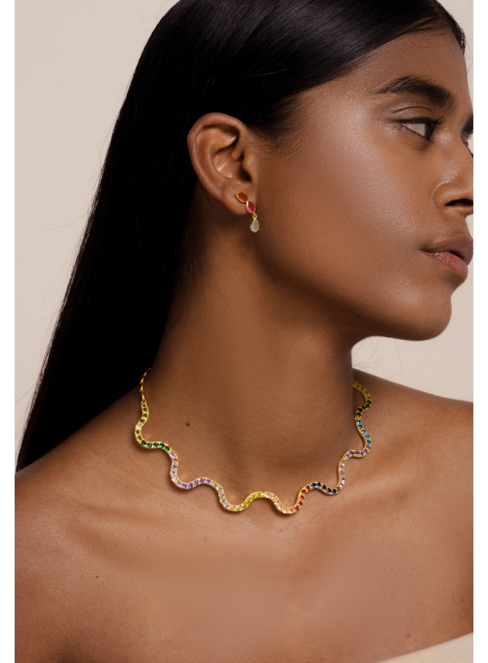 Gold colored choker Shanti