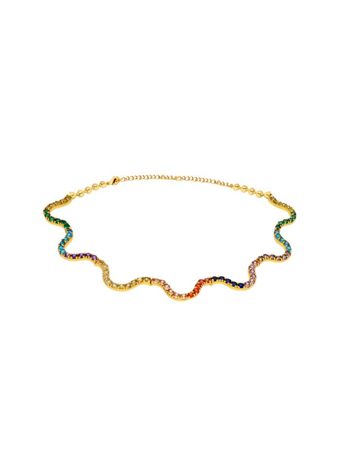 Gold colored choker Shanti