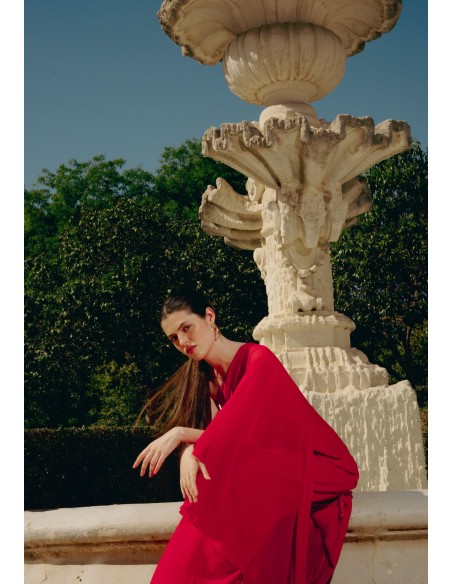 Gold earrings orange eye shape with stone