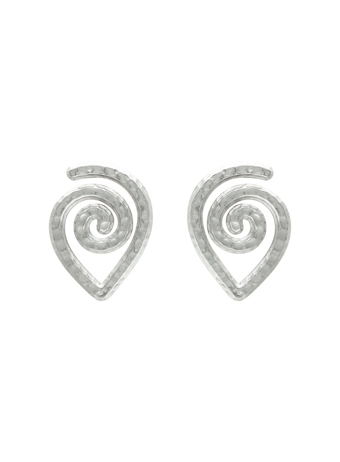 Boucles d'oreilles spirales en argent