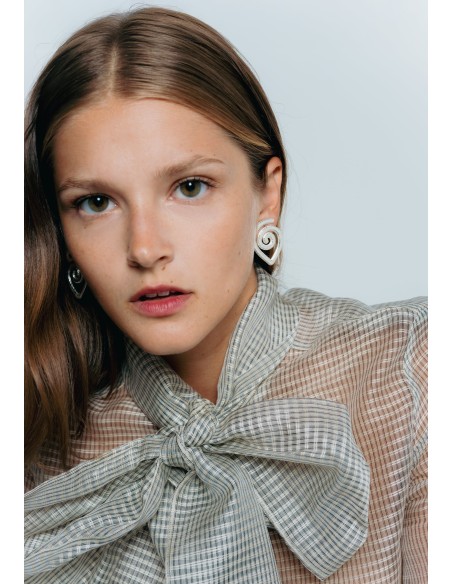 Boucles d'oreilles spirales en argent