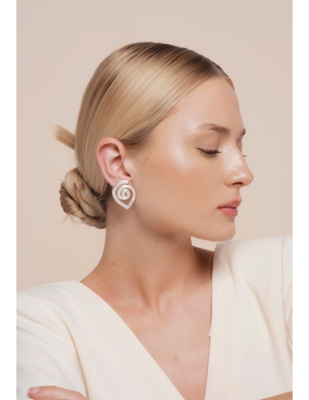 Silver Spiral Earrings