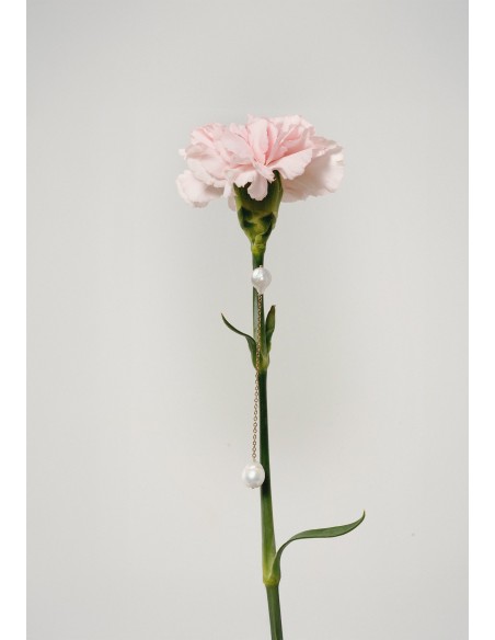 Pendientes largos con perlas - Dara