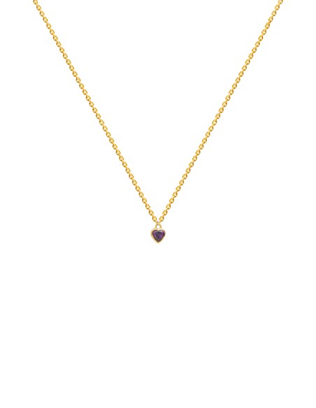 Mini-pendentif coeur violet - gentillesse