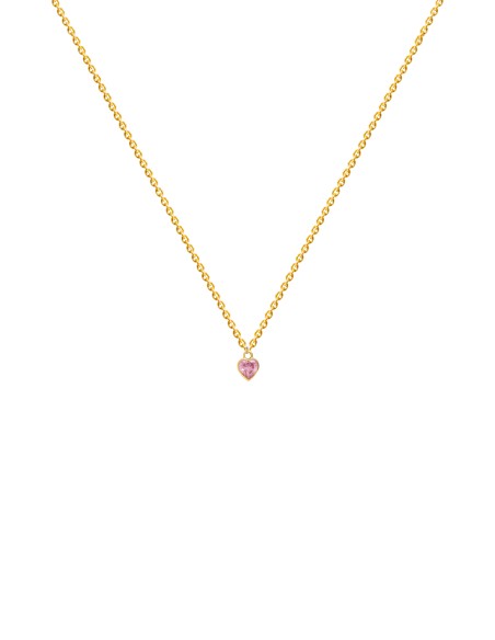 Pendentif mini-cœur rose - Gentillesse