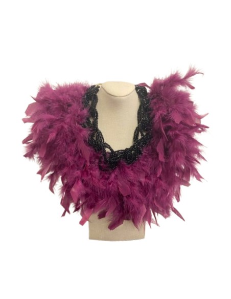 Natural feather collar