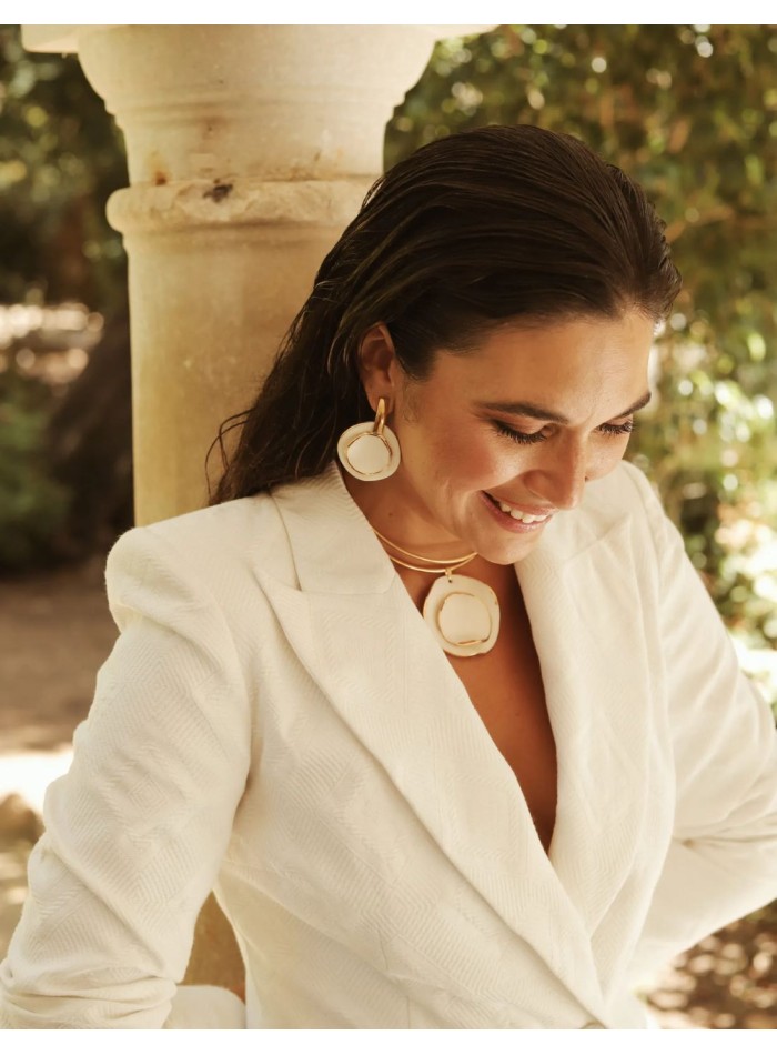 Boucles d'oreilles en céramique de forme...
