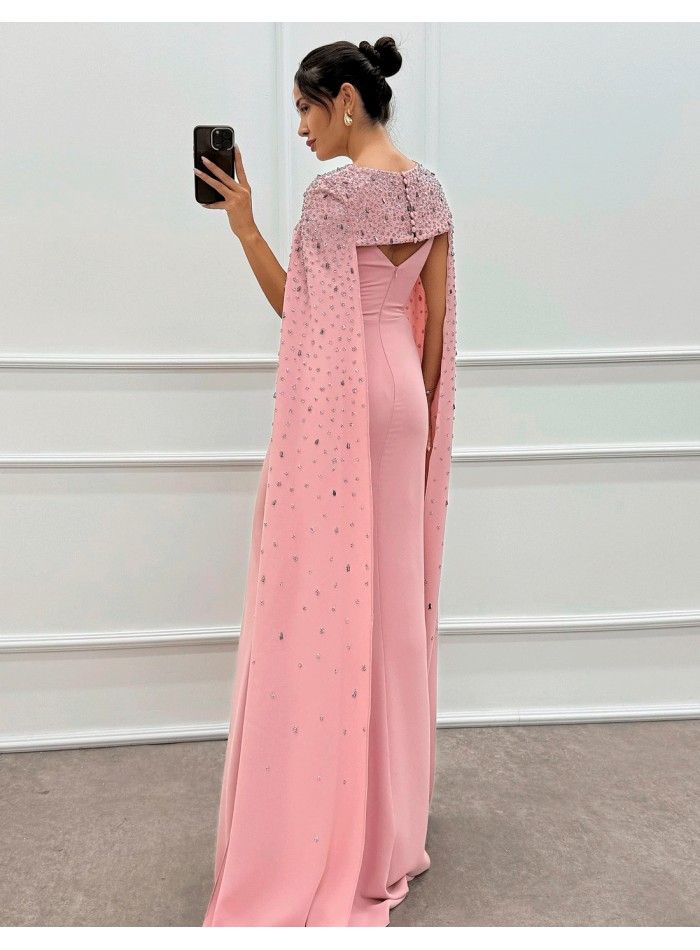 Robe de soirée longue, fine et sans bretelles,...