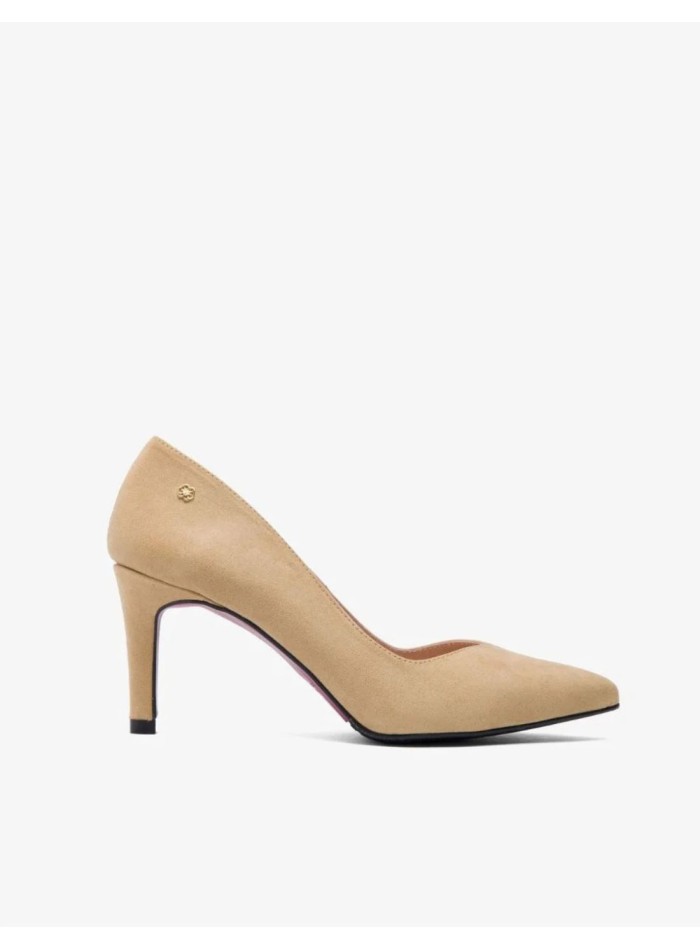 Chaussures de soirée en daim camel